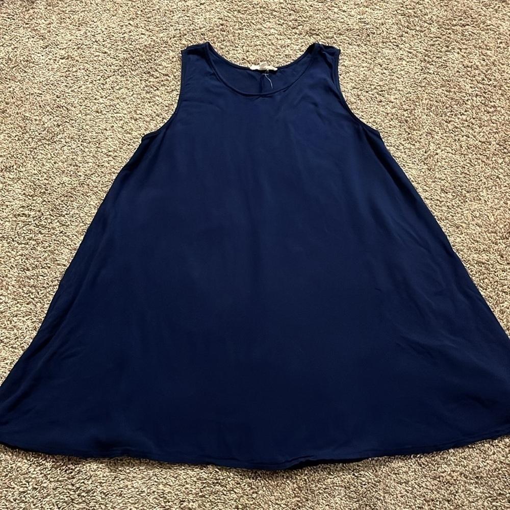 BB Dakota Kenmore Navy Blue Swing‎ Dress Medium - Picture 9 of 9
